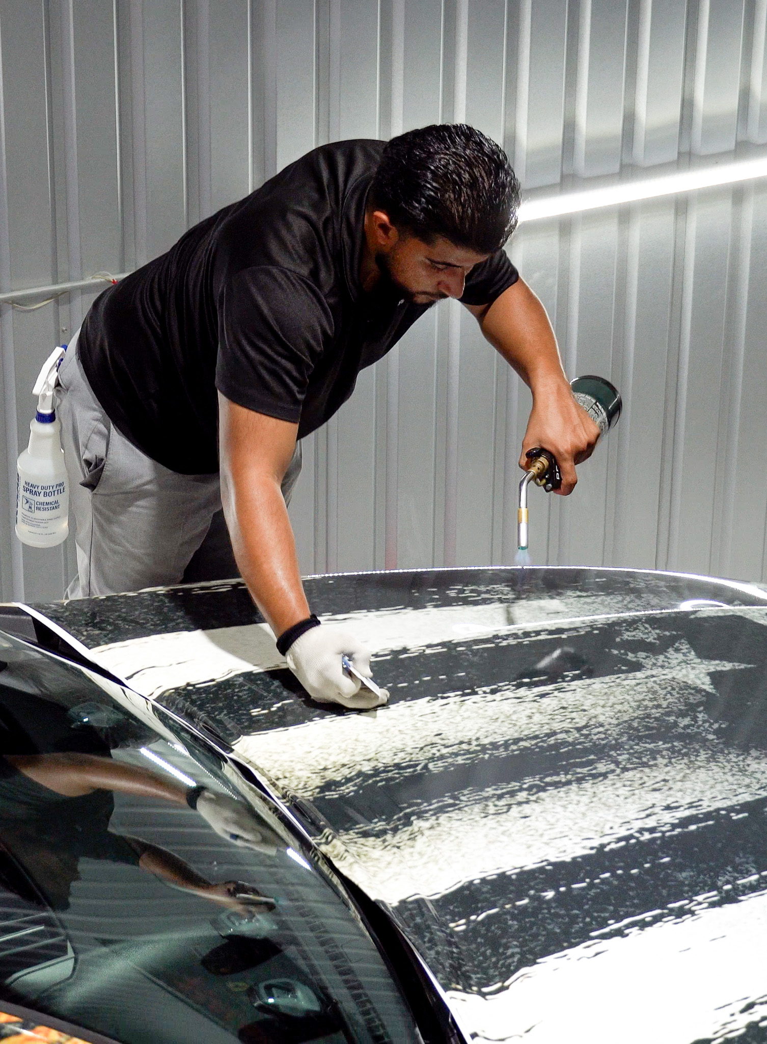 Performante Wraps final installation, paint protection film detail